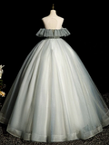 Niulatu Ball Gown Tulle Sequin Lace Long Evening Dress Sweet 16 Dress HZ1110