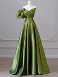 Niulatu Strapless Green Long Prom Dress HZ1110
