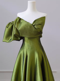 Niulatu Strapless Green Long Prom Dress HZ1110
