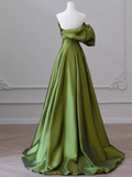 Niulatu Strapless Green Long Prom Dress HZ1110
