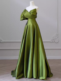 Niulatu Strapless Green Long Prom Dress HZ1110