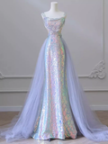 Niulatu Mermaid Straps Sequin Long Prom Dress HZ1110