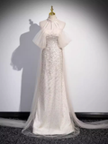 Niulatu High Neckline Sequin Long Prom Dress HZ1110