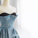 Niulatu Gown Strapless Blue Long Prom Dress HZ1110