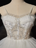 Niulatu Sweetheart Neck High Low White Prom Dress HZ1110