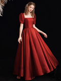 Niulatu Organza Burgundy Long Prom Dress HZ1110