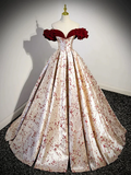 Niulatu Off Shoulder Satin Champagne Long Prom Dress HZ1110