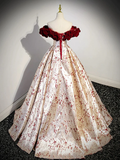 Niulatu Off Shoulder Satin Champagne Long Prom Dress HZ1110