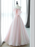 Niulatu Pink Organza Long Prom Dress HZ1110