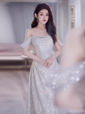 Niulatu Off The Shoulder Sequin Long Prom Dress HZ1110