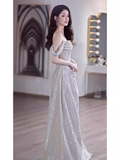 Niulatu Off The Shoulder Sequin Long Prom Dress HZ1110