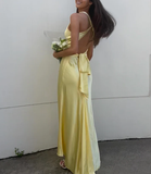 Niulatu purple satin and floor length prom dresses evening gown SD1406