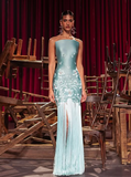Niulatu Mermaid Strapless Neckline Green Satin Long Prom Dress Evening Dress Formal Dress SD2173