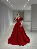 Niulatu Evening Dress Charming Prom dress Velvet Party Dress Bubble Sleeve Dress HZ1007