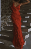 Niulatu Ruffles Long Formal Prom Dress Elegant Evening Dress HZ1007