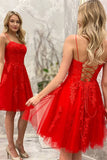 Niulatu Lace Spaghetti Straps Homecoming Dresses, Short Prom HZ1007