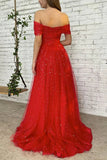Niulatu Off-the-Shoulder Long Prom Dresses, A-line Evening HZ1007