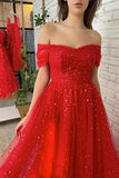 Niulatu Off-the-Shoulder Long Prom Dresses, A-line Evening HZ1007