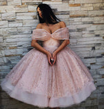 Niulatu pink tulle sequins short prom dress HZ0113