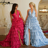 Niulatu Frilled Pleat Evening Dress Aline Bow Saudi Arabric Muslim Formal Occasion Vestidos De Fiesta Noche HZ1007