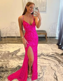 Niulatu Pink Mermaid Prom Dress Pink Evening Dress HZ1007