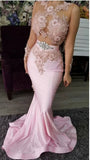 Niulatu Prom Dresses Long Mermaid Lace Applique Beaded 3D Flowers Elegant Evening Gown Formal Dresses HZ1007