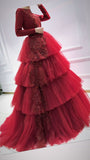 Niulatu long sleeves prom dress evening dress HZ1007