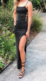 Niulatu Long Prom Dresses Strapless Mermaid Evening Dresses Sparkle Tight Prom Dresses HZ1007