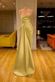 Niulatu Burgundy Spaghetti Straps Pleated Mermaid Prom Dress Long Evening HZ1007