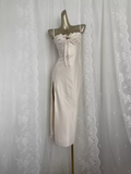 Niulatu Sheath Spaghetti Straps Satin Vacation Beach Dress Birthday Dresses SD0014