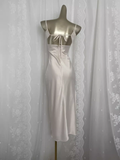 Niulatu Sheath Spaghetti Straps Satin Vacation Beach Dress Birthday Dresses SD0014
