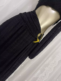Niulatu Sheath One Shoulder Black Vacation Beach Dress Birthday Dresses SD0015