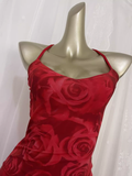 Niulatu Sheath Straps Floral Red Travel Vacation Beach Dress Short Birthday Dress SD0026