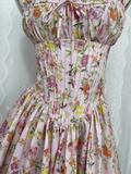 Niulatu A line Straps Floral Travel Vacation Floral Beach Dress Short Birthday Dress SD0029