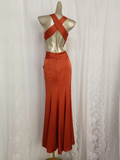 Niulatu Sheath V Neckline Satin Backless Vacation Dress Birthday Dresses SD0032