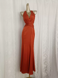 Niulatu Sheath V Neckline Satin Backless Vacation Dress Birthday Dresses SD0032
