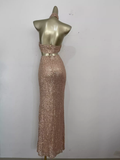 Niulatu Sheath Halter Sequin Vacation Dress Birthday Dresses SD0034