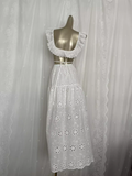 Niulatu A Line Lace White Vacation Dress Birthday Dresses SD0036
