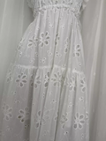 Niulatu A Line Lace White Vacation Dress Birthday Dresses SD0036