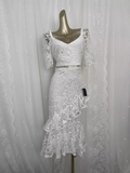 Niulatu Mermaid Lace White Travel Vacation Beach Dress Birthday Dress SD0037