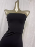 Niulatu High Low Black Strapless Vacation Dress Birthday Dresses SD0038
