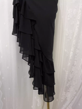 Niulatu High Low Black Strapless Vacation Dress Birthday Dresses SD0038