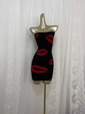 Niulatu Sheath Strapless Floral Red Travel Vacation Dress Short Birthday Dress SD0057