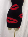 Niulatu Sheath Strapless Floral Red Travel Vacation Dress Short Birthday Dress SD0057