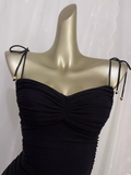 Niulatu Sheath Straps Black Travel Vacation Dress Short Birthday Dress SD0058