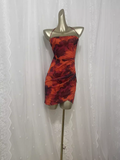 Niulatu Sheath Straps Floral Travel Backless Vacation Dress Short Birthday Dress SD0060