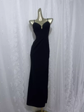Niulatu Sheath Spagetti Straps Black Long Vacation Dress Birthday Dresses SD0066