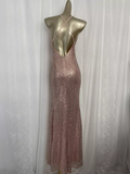 Niulatu Sheath Spaghetti Straps Sequin Long Vacation Dress Birthday Dresses SD0071