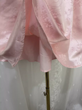 Niulatu A line Spagetti Straps Pink Satin Floral Vacation Dress Birthday Dresses SD0072