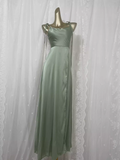 Niulatu A line Spaghetti Straps Sage Green Long Vacation Dress Birthday Dresses SD0073